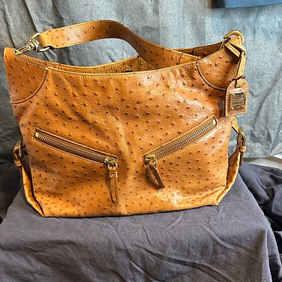 Dooney & Bourke Handbags - Dooney & Bourke Ostrich Embossed Shoulder Bag
